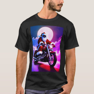 "Harley Santa Ride: Festive Biker T-Shirt