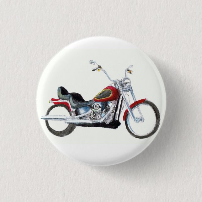 Harley Soft-tail custom 1 Inch Round Button (Front)