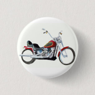 Harley Soft-tail custom 1 Inch Round Button