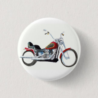 Harley Soft-tail custom 1 Inch Round Button