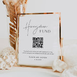 HARLOW Honeymoon Fund QR Code Wedding Sign<br><div class="desc">Harlow Collection - a perfect blend of clean sophistication and modern flair. It's designed with a modern script font that exudes style and elegance. Each product in the collection is thoughtfully crafted to showcase a look that is both timeless and on-trend.</div>