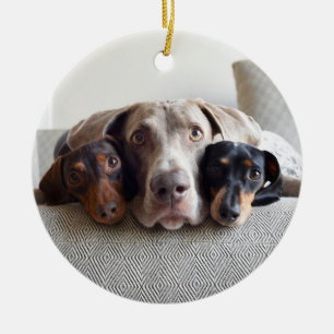 Harlow, Indiana and Reese Ceramic Ornament