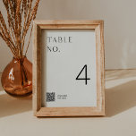 HARLOW Minimalist Table Number with Menu QR code<br><div class="desc">Harlow Collection - a perfect blend of clean sophistication and modern flair. It's designed with a modern script font that exudes style and 
elegance. Each product in the collection is thoughtfully crafted to showcase a look that is both timeless and on-trend.</div>