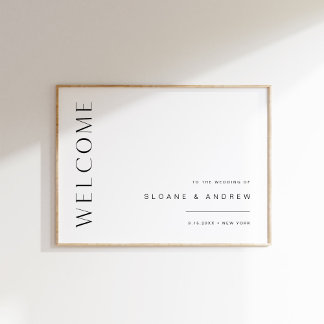 HARLOW Minimalist Wedding Welcome Sign 18x24