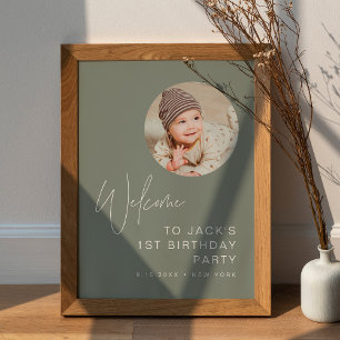 HARLOW minimaliste Affiche de bienvenue photo d'an
