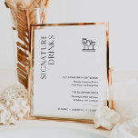 HARLOW Signature Drinks Wedding Sign<br><div class="desc">Harlow Collection - a perfect blend of clean sophistication and modern flair. It's designed with a modern script font that exudes style and elegance. Each product in the collection is thoughtfully crafted to showcase a look that is both timeless and on-trend.</div>