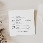 HARLOW Square Dinner Menu Card<br><div class="desc">Harlow Collection - a perfect blend of clean sophistication and modern flair. It's designed with a modern script font that exudes style and elegance. Each product in the collection is thoughtfully crafted to showcase a look that is both timeless and on-trend.</div>