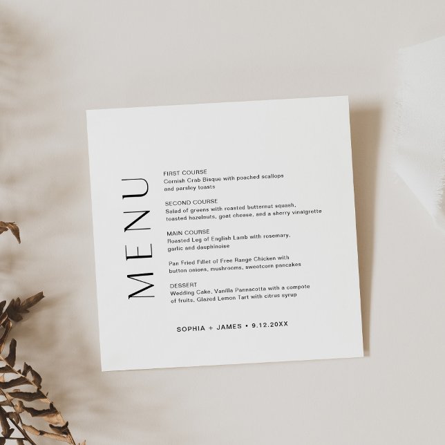 HARLOW Square Dinner Menu Card (Creator Uploaded)