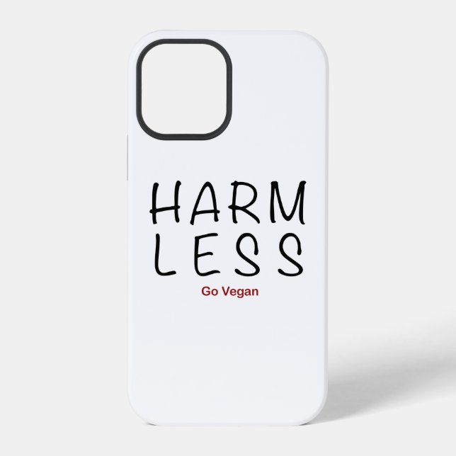 Harm Less - Go Vegan iPhone Case (Back)