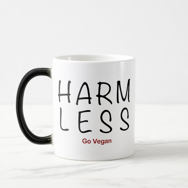 Harm Less - Go Vegan Magic Mug (Left)