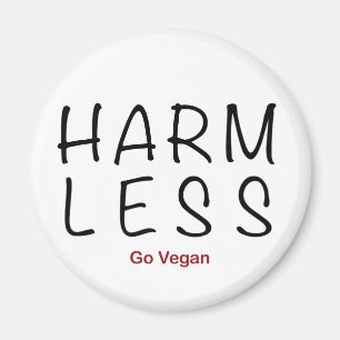 Harm Less - Go Vegan Magnet