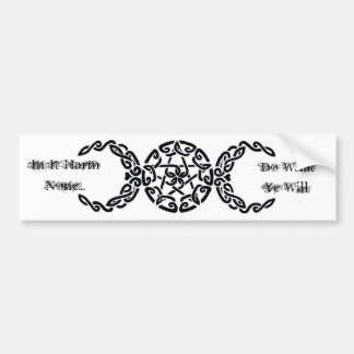 Harm None bumper sticker