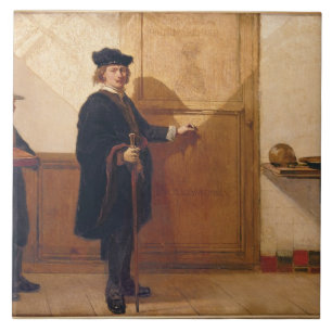 Harmensz van Rijn Rembrandt (1606-69) Knocking on Tile