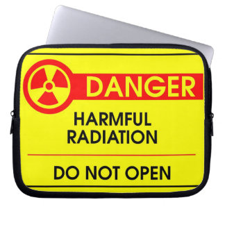Harmful radiation danger laptop sleeve