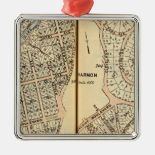 Harmon Park, New York 2 Metal Ornament