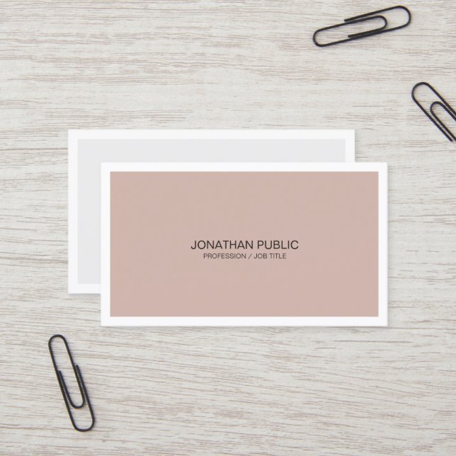 Harmonic Colours Artistic Design Modern Chic Business Card (Front/Back In Situ)