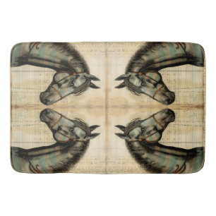 Harmonic Equine scribbled Accents Bath Mat