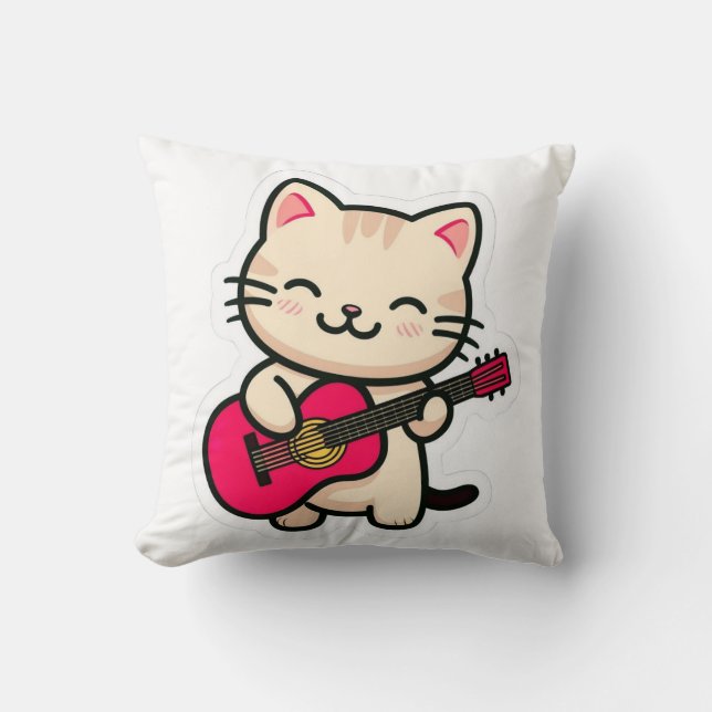 Harmonic Haven Throw Pillow (Front)