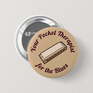 Harmonica 2 Inch Round Button