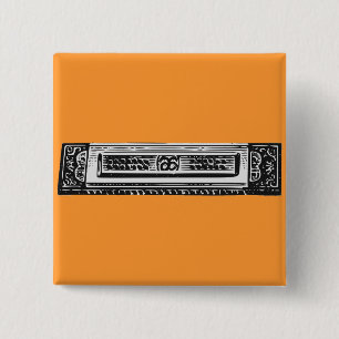 Harmonica 2 Inch Square Button