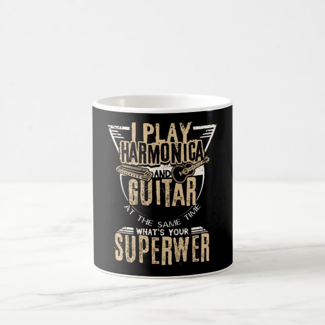 Harmonica And Guitar Coffee Mug (Center)