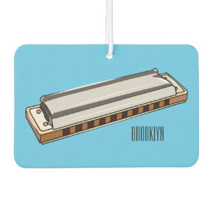 Harmonica cartoon illustration air freshener
