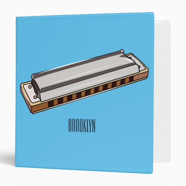 Harmonica cartoon illustration binder (Front/Inside)