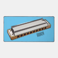 Harmonica cartoon illustration