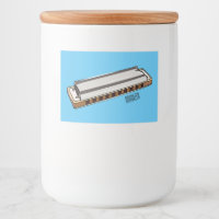 Harmonica cartoon illustration