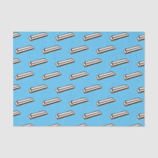 Harmonica cartoon illustration tissue paper (Front)