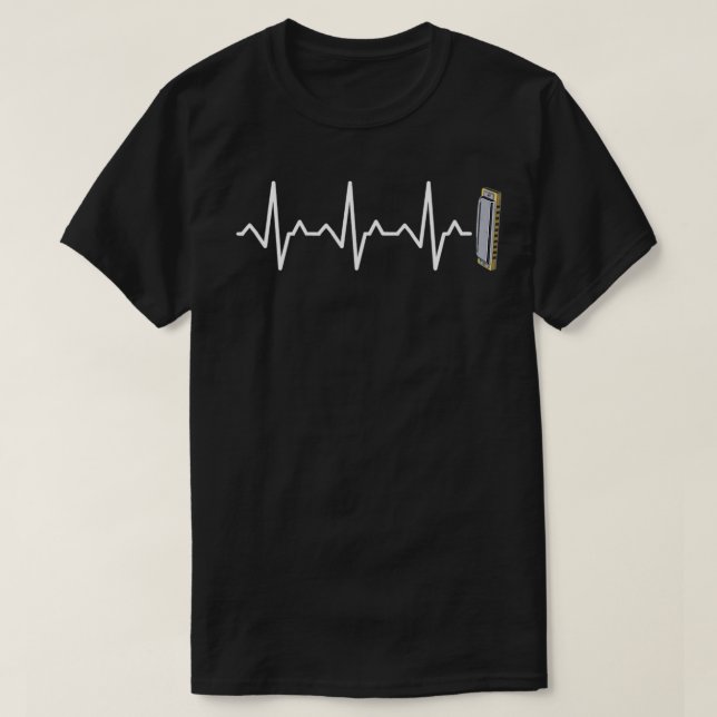 Harmonica Heartbeat  T-Shirt (Design Front)