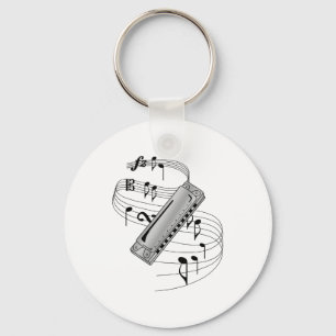 Harmonica Keychain
