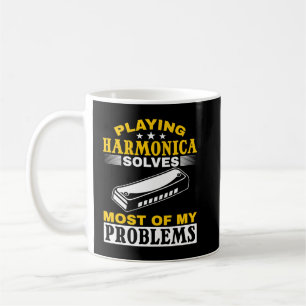 Harmonica Lover Playing Harmonica Solves Most Of M Coffee Mug