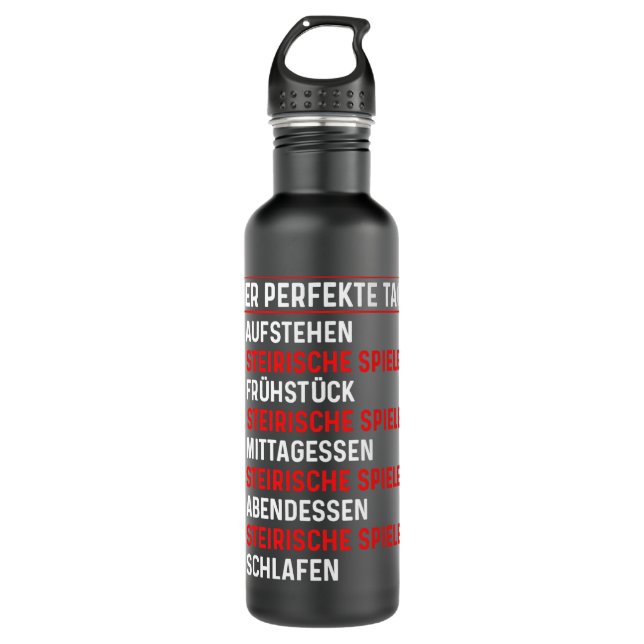 Harmonica Lover The Perfect Day Styrian Harmonica  710 Ml Water Bottle (Front)