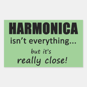 Harmonica n'est pas tout Sticker rectangulaire