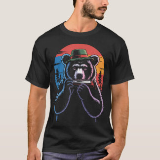 Harmonica Player Animal Musical Instrument Jazz T-Shirt
