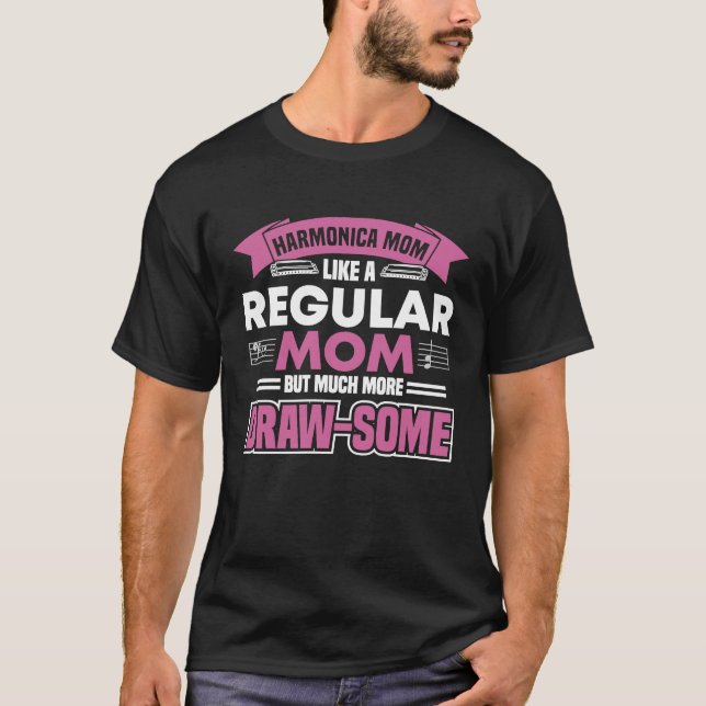 Harmonica Player & Mouth Harp Designs For Harmonic T-Shirt (Front)