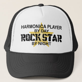 Harmonica Rock Star by Night Trucker Hat