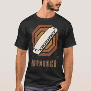 Harmonica Vintage Retro Classic Music Love T-Shirt