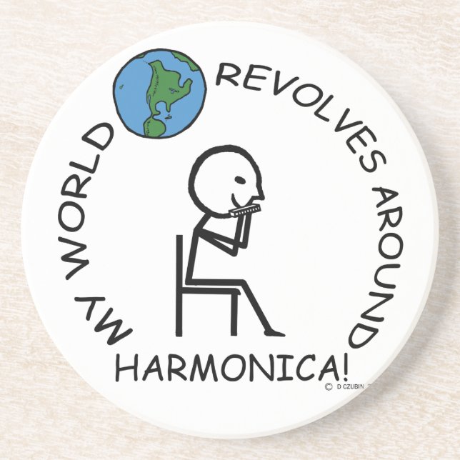 Harmonica- World Revolves Around Coaster (Front)