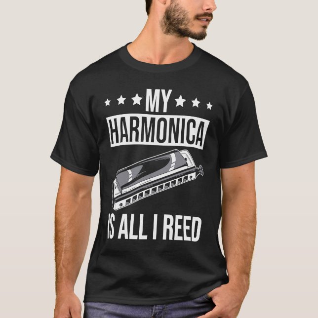 Harmonicist Reed Harmonica T-Shirt (Front)