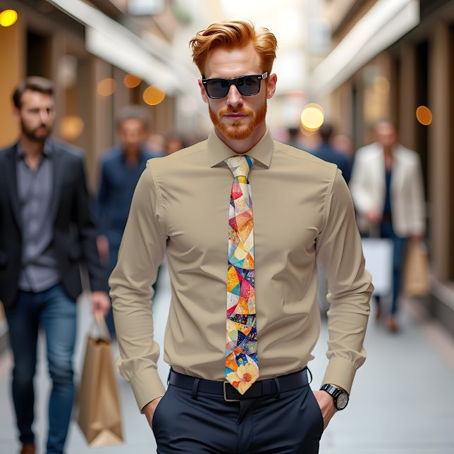 Harmonie chromatique Cravate d'art Abstraite (Créateur téléchargé)