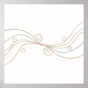 Harmonie de Lignes Calmes – Affiche Abstraite Mini