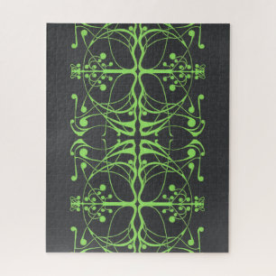 Harmonie verte Art nouveau Puzzle