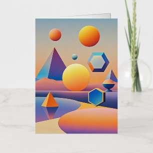 Harmonious blend of textures, gradients foil greeting card