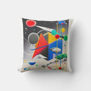 Harmonious blend of textures, gradients throw pillow