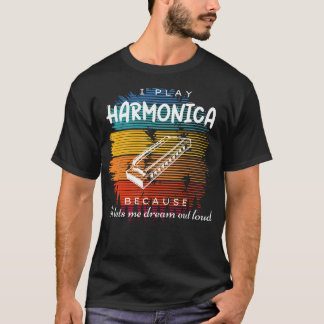 Harmonious Daydreams: Melodic Harmonica Joy T-Shirt
