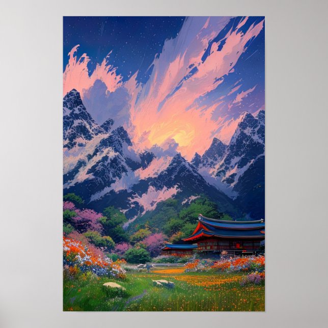 Harmonious Japanese House  Poster (Front)