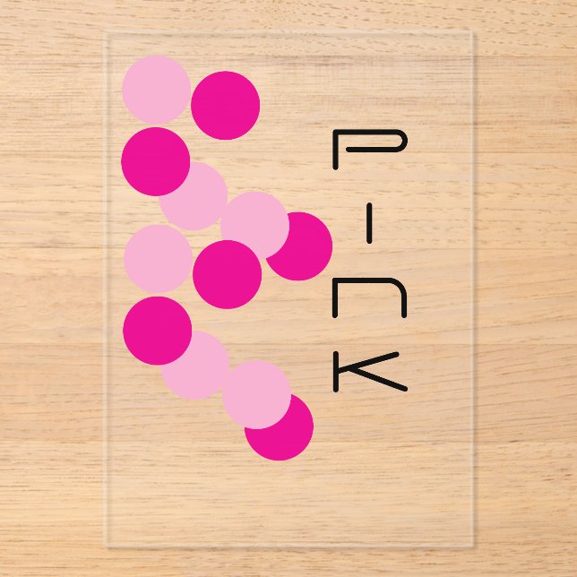 Harmonious Pink Fusion Acrylic Invitations (Front)