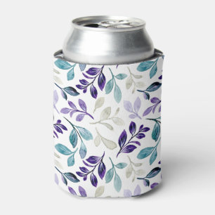  Harmonious Watercolor Leaves Design  Can Cooler